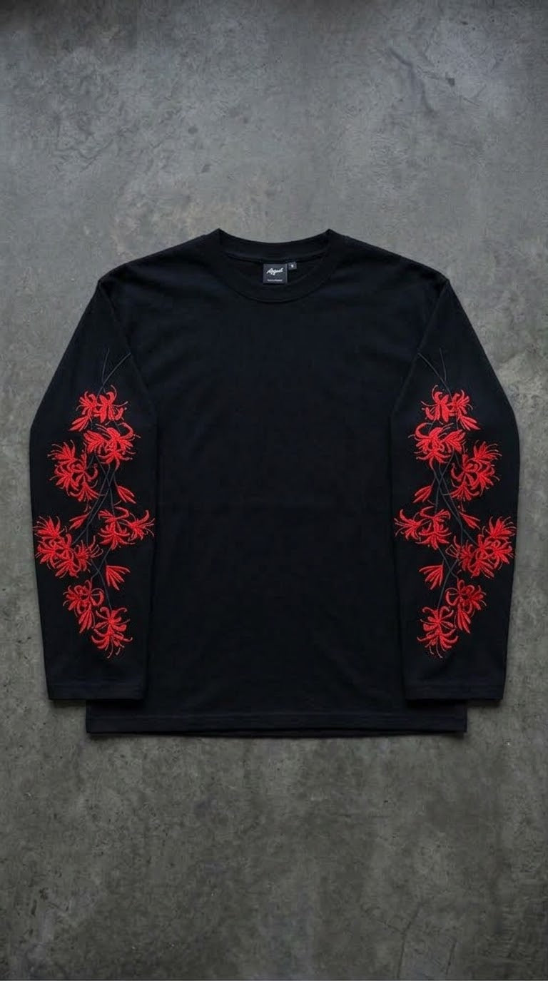 Black flower long sleeve