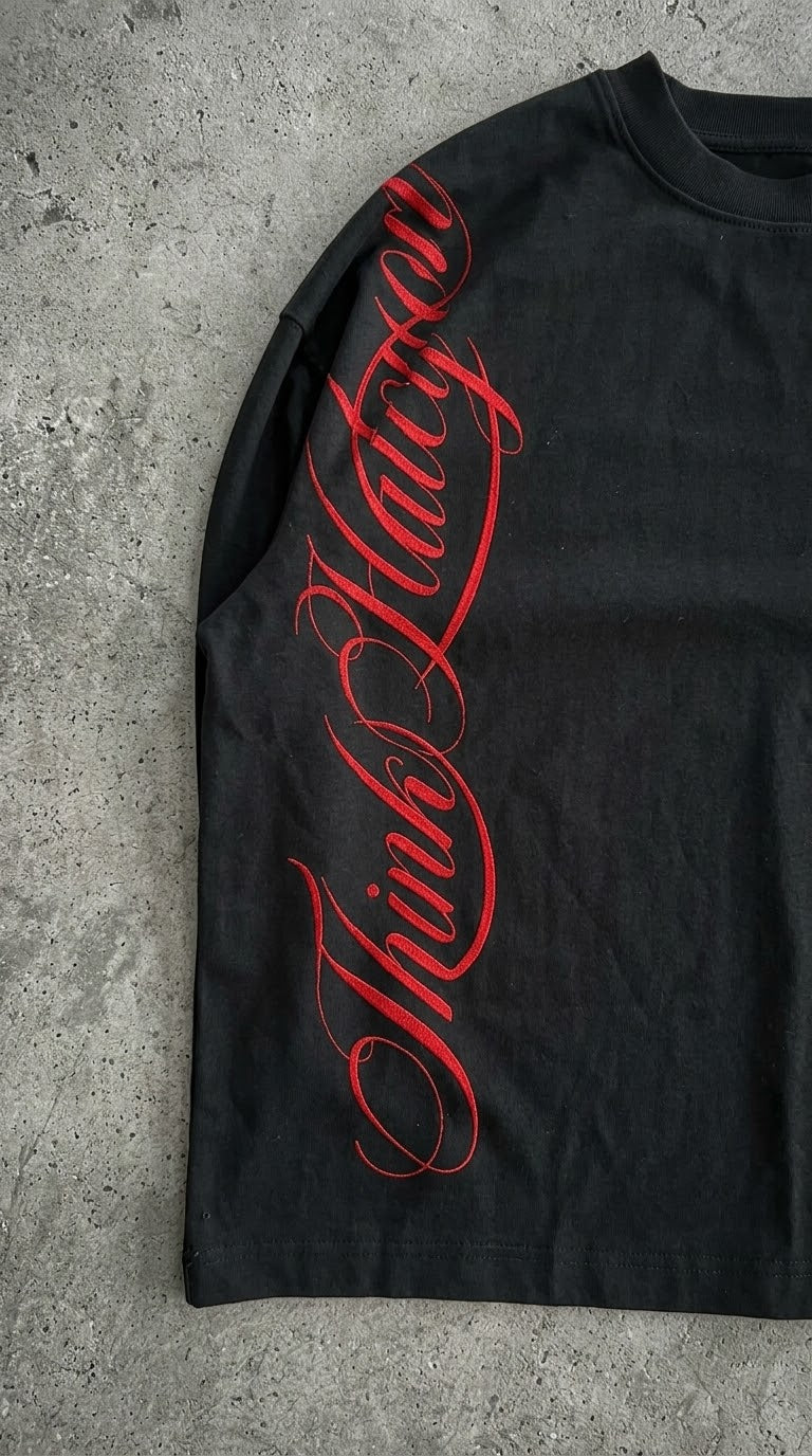 Black -cropped long sleeve