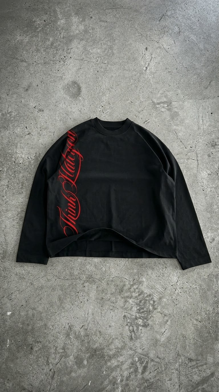 Black -cropped long sleeve